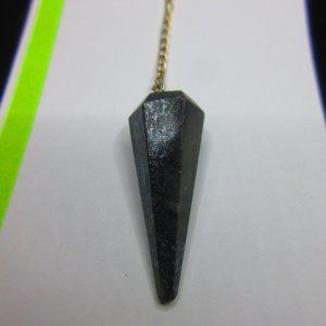 Hematite Gemstone Dowsing Pendulum Meditation Tool